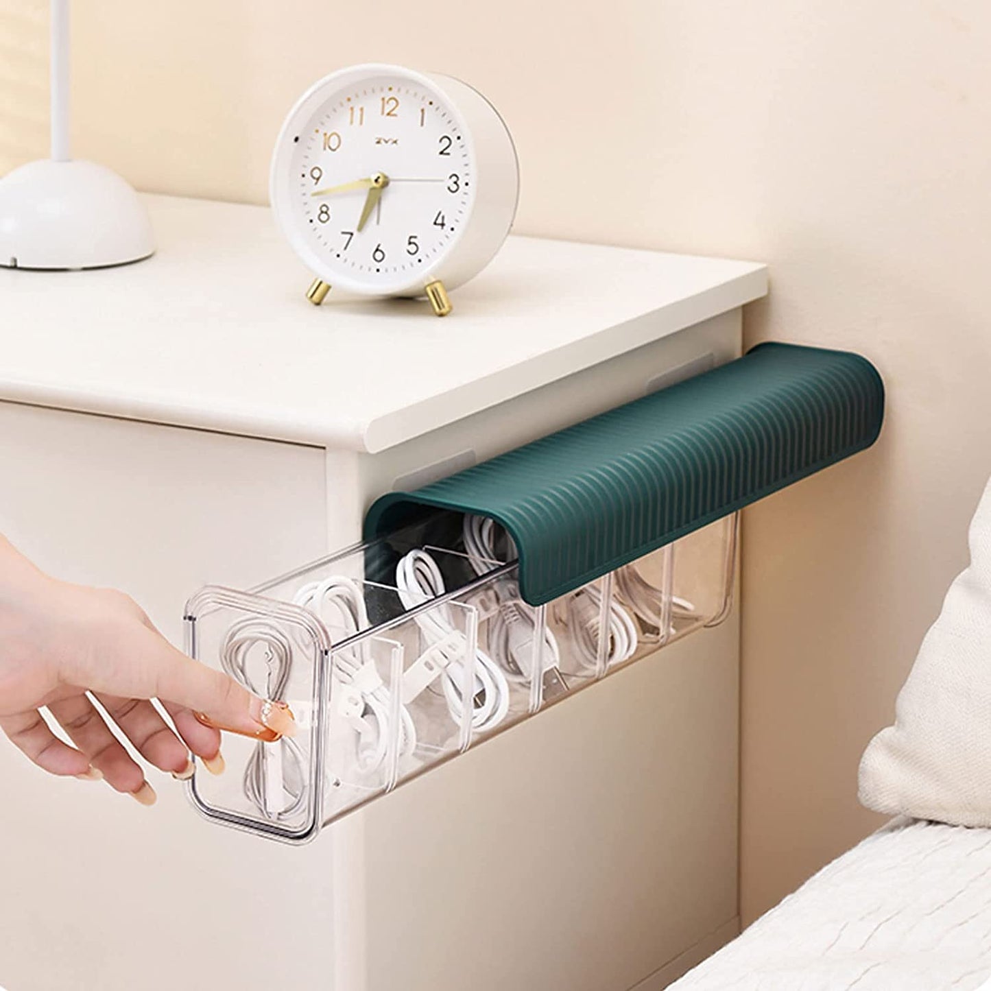 Wall Mounted Multifunctional Socks and Undergarments Organizer with Six grid Cells(Comes with Free Self Adhesive Wall Hook)