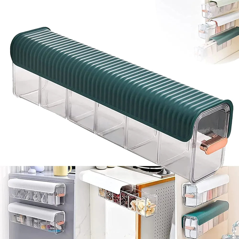 Wall Mounted Multifunctional Socks and Undergarments Organizer with Six grid Cells(Comes with Free Self Adhesive Wall Hook)