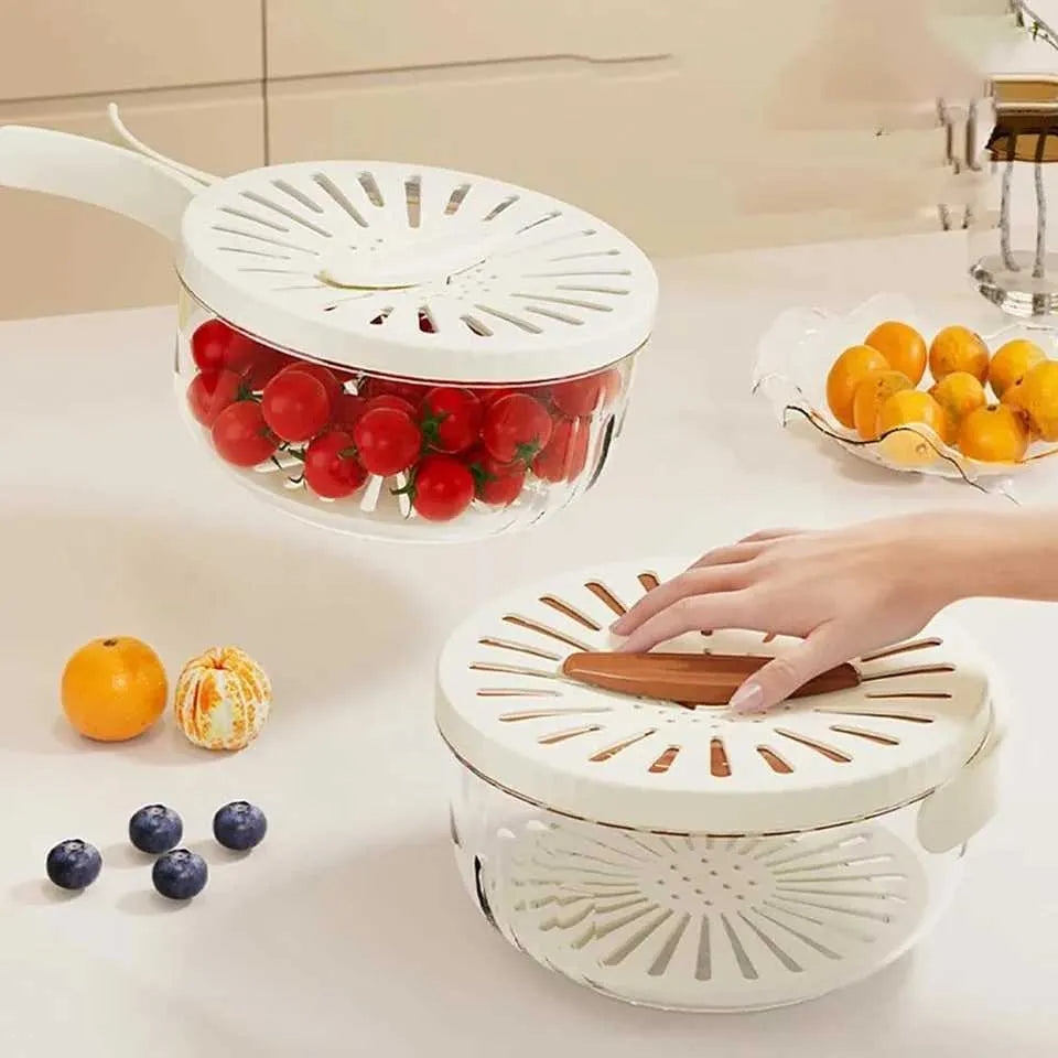 2 in 1 Drainer, Multifunctional Fruits and Vegetables Basket and Bowl