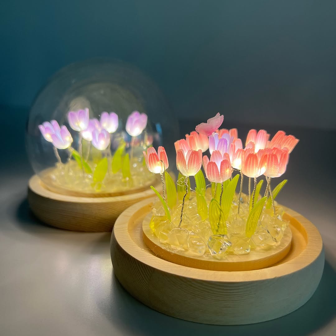 Tulip Night Lamp, DIY Flower Lamp