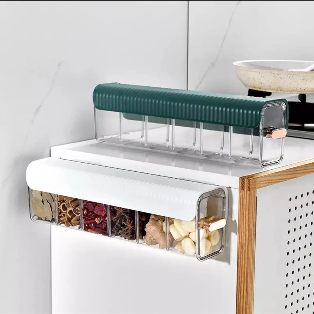 Wall Mounted Multifunctional Socks and Undergarments Organizer with Six grid Cells(Comes with Free Self Adhesive Wall Hook)