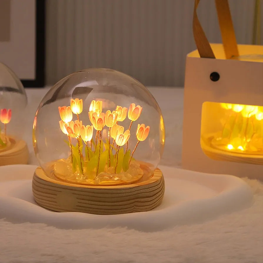 Tulip Night Lamp, DIY Flower Lamp