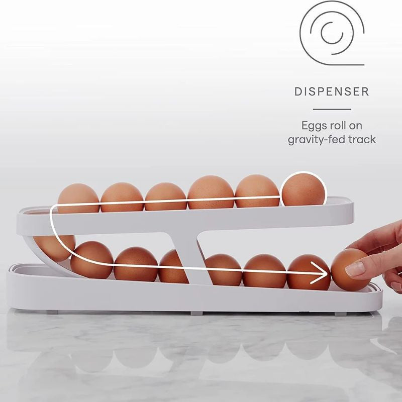Egg Rolling Tray, Organizer Egg Dispenser